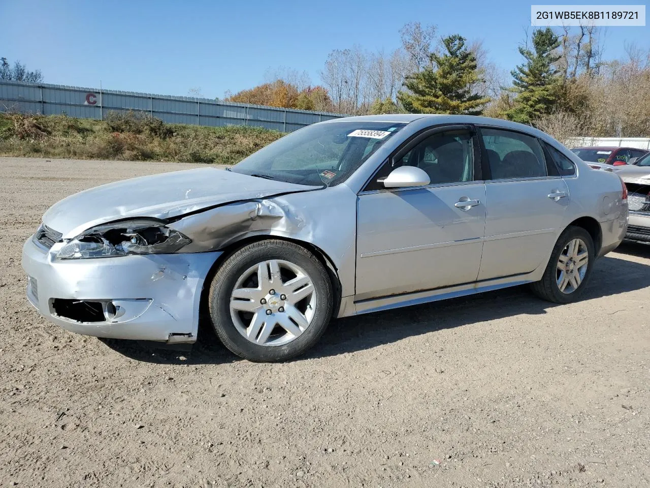 2011 Chevrolet Impala Lt VIN: 2G1WB5EK8B1189721 Lot: 75558394