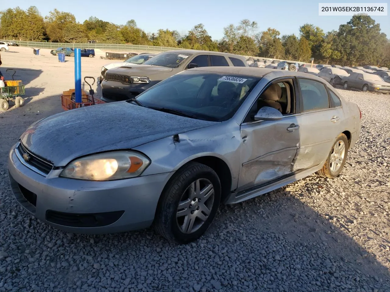 2011 Chevrolet Impala Lt VIN: 2G1WG5EK2B1136742 Lot: 75636824