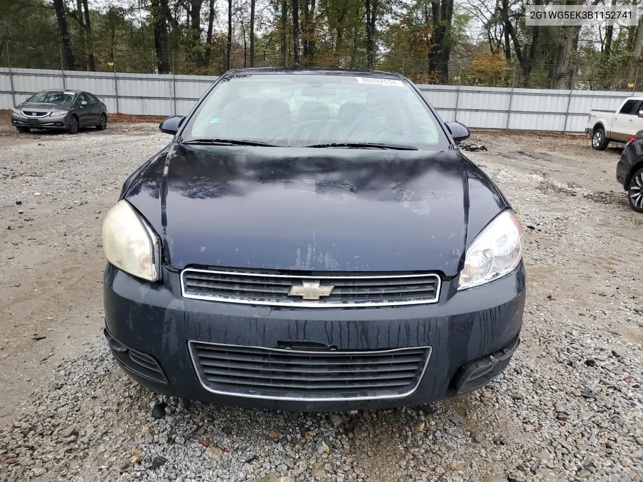 2011 Chevrolet Impala Lt VIN: 2G1WG5EK3B1152741 Lot: 80202534