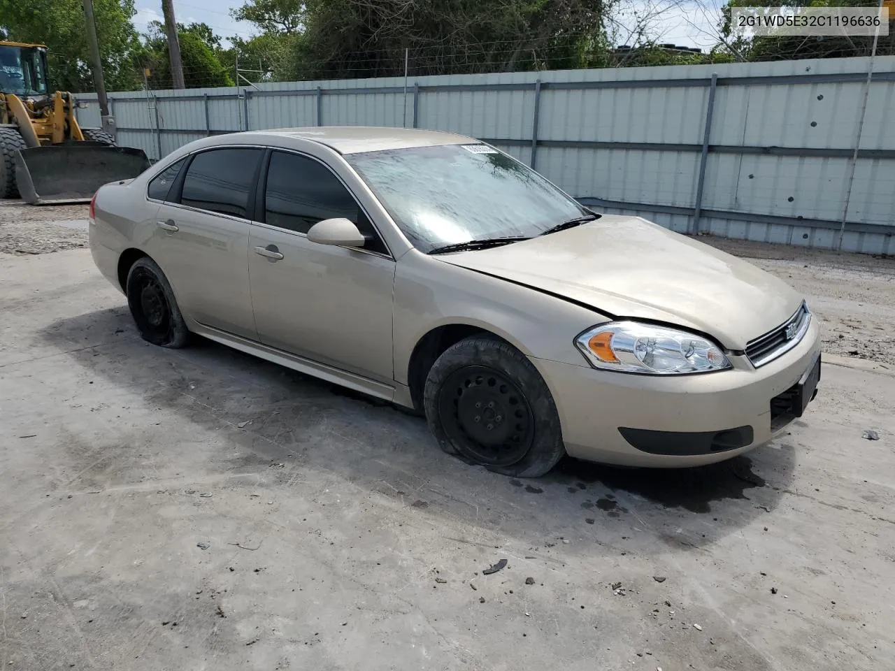 2012 Chevrolet Impala Police VIN: 2G1WD5E32C1196636 Lot: 63616314