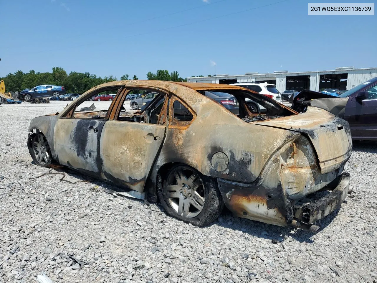 2G1WG5E3XC1136739 2012 Chevrolet Impala Lt