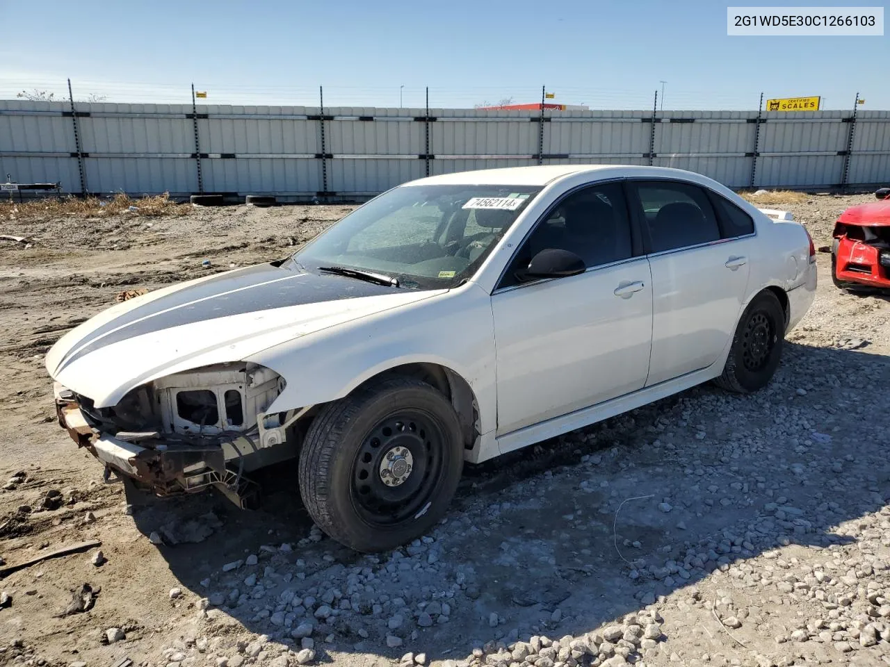 2012 Chevrolet Impala Police VIN: 2G1WD5E30C1266103 Lot: 74562114