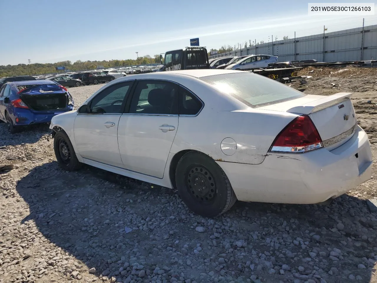 2012 Chevrolet Impala Police VIN: 2G1WD5E30C1266103 Lot: 74562114