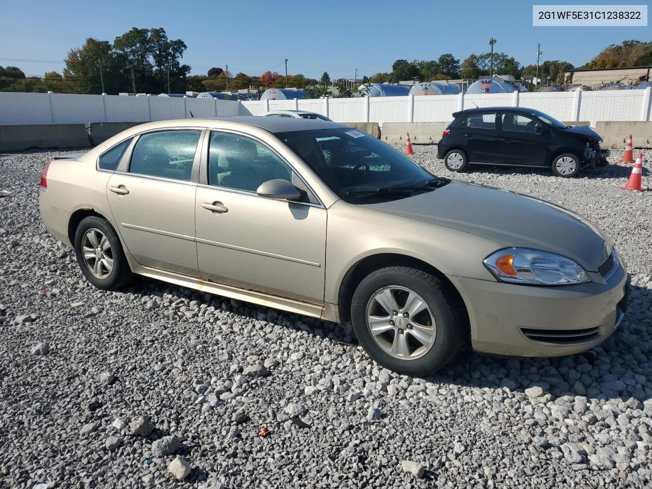 2012 Chevrolet Impala Ls VIN: 2G1WF5E31C1238322 Lot: 76368504