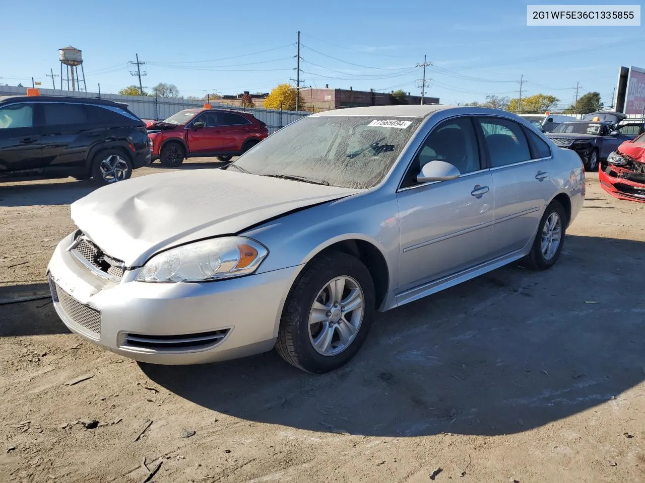 2012 Chevrolet Impala Ls VIN: 2G1WF5E36C1335855 Lot: 77565694