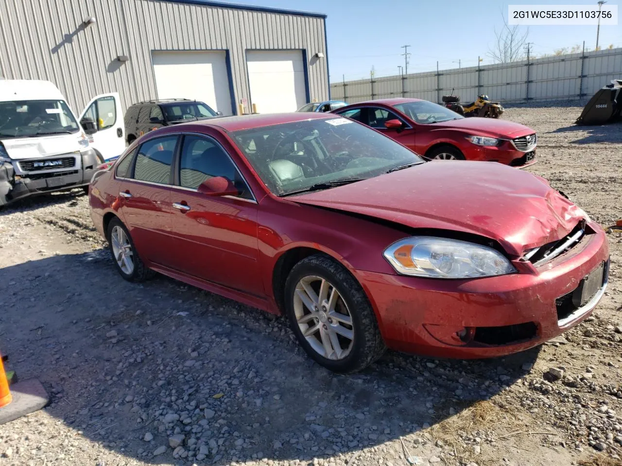 2013 Chevrolet Impala Ltz VIN: 2G1WC5E33D1103756 Lot: 76521644