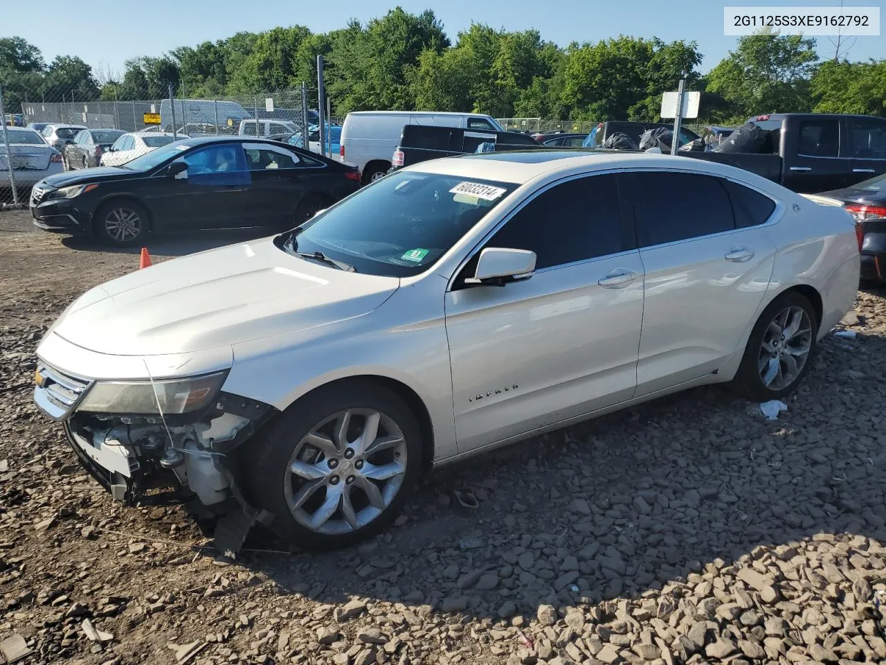 2014 Chevrolet Impala Lt VIN: 2G1125S3XE9162792 Lot: 60032314