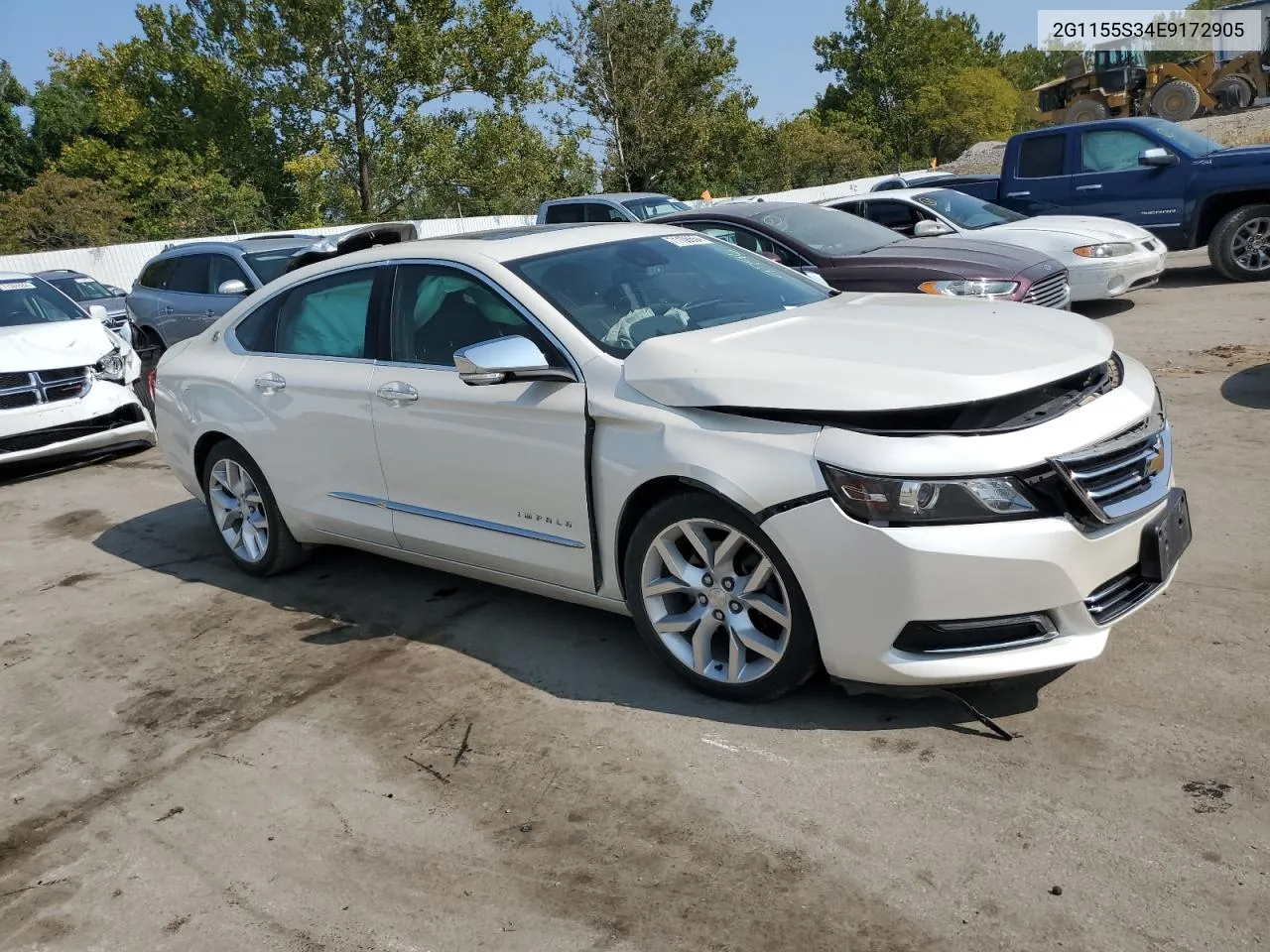 2014 Chevrolet Impala Ltz VIN: 2G1155S34E9172905 Lot: 71108654