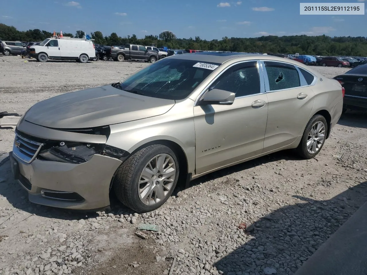 2014 Chevrolet Impala Lt VIN: 2G1115SL2E9112195 Lot: 71805364