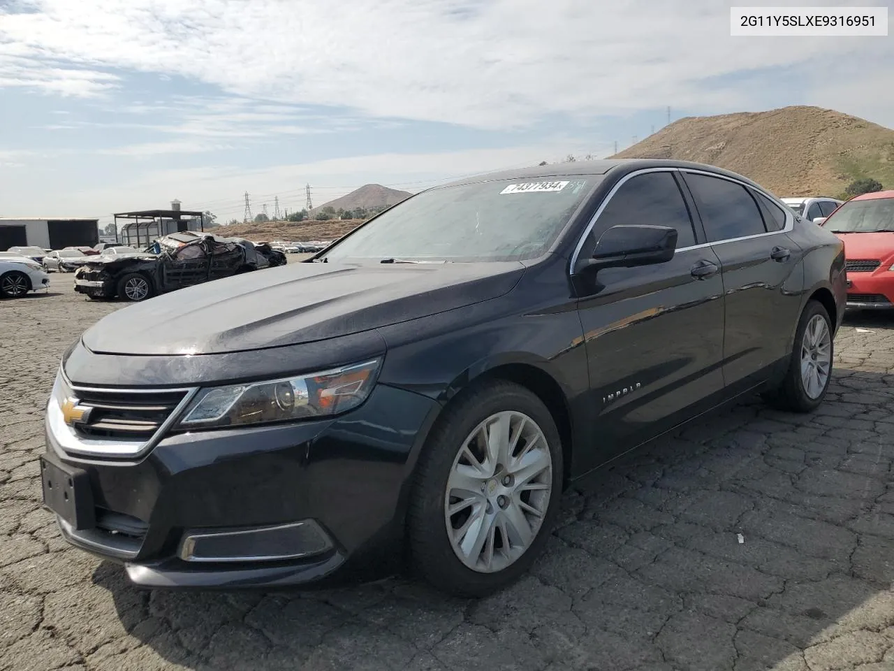 2014 Chevrolet Impala Ls VIN: 2G11Y5SLXE9316951 Lot: 74377934