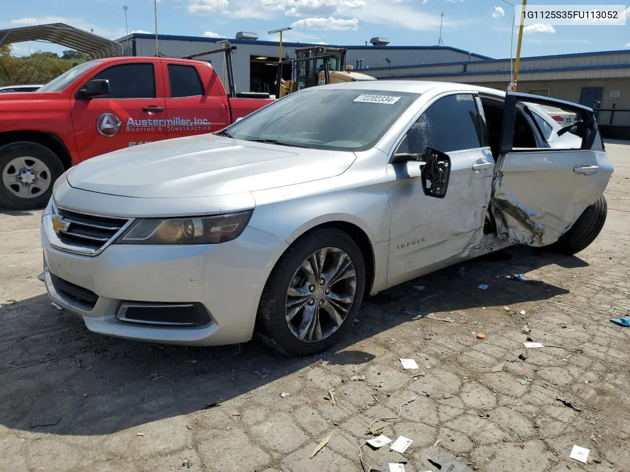 2015 Chevrolet Impala Lt VIN: 1G1125S35FU113052 Lot: 72202334