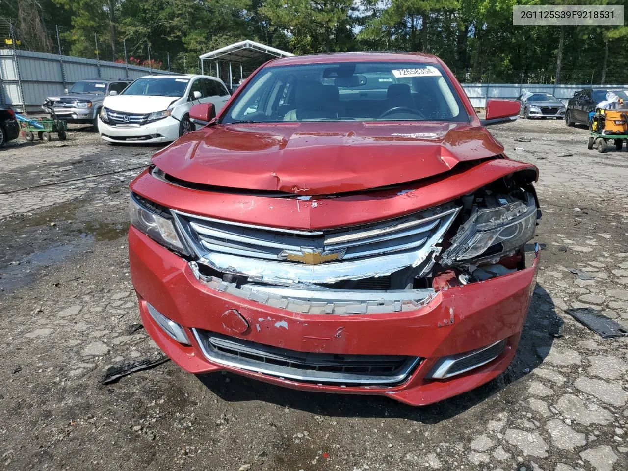 2015 Chevrolet Impala Lt VIN: 2G1125S39F9218531 Lot: 72658354