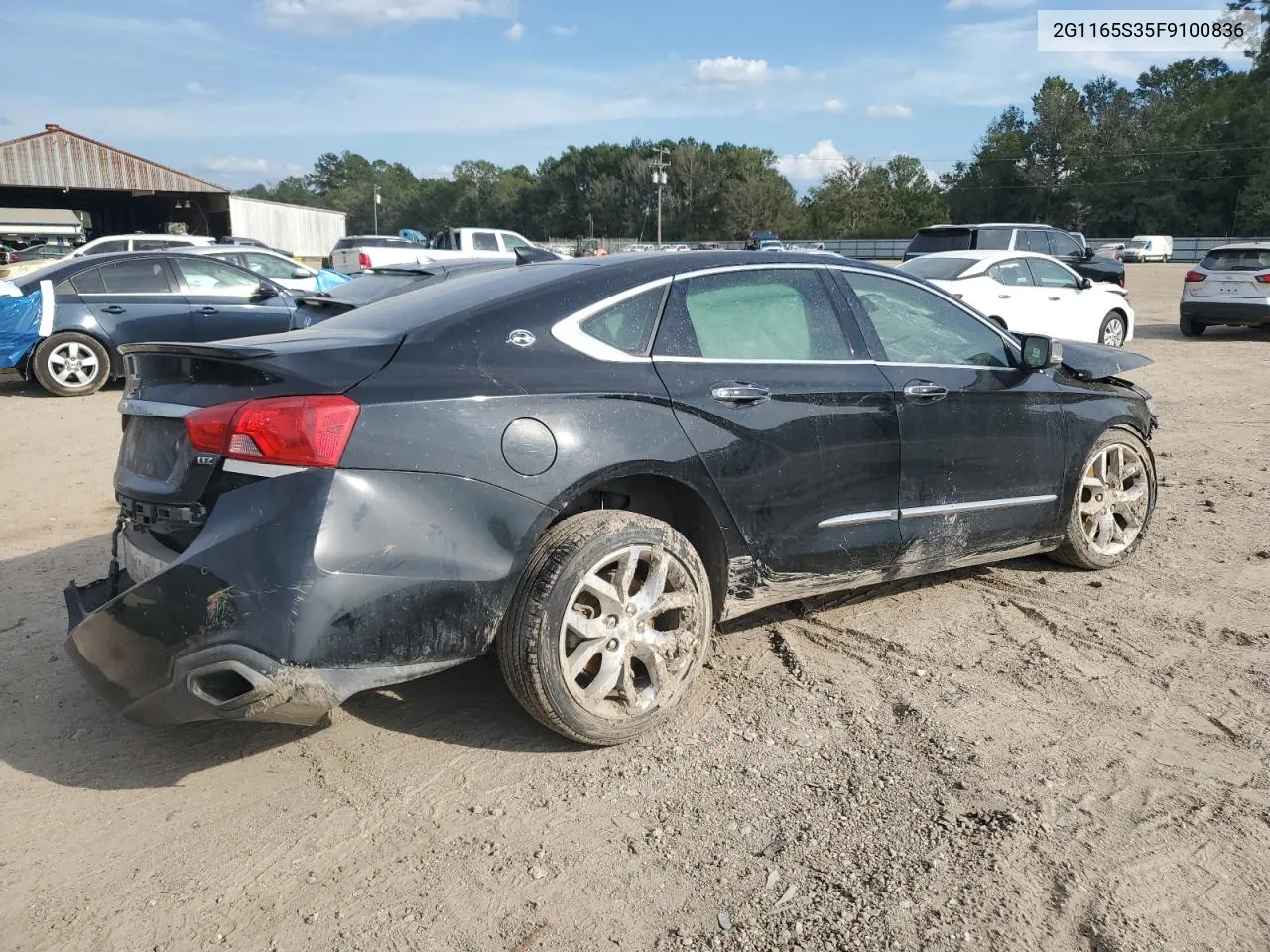 2015 Chevrolet Impala Ltz VIN: 2G1165S35F9100836 Lot: 72931034