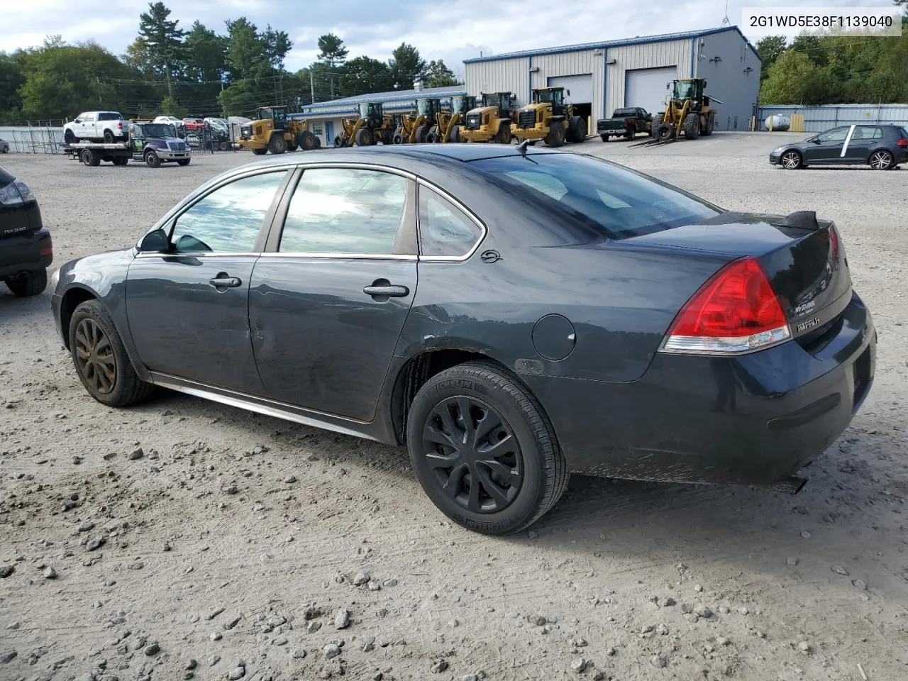 2015 Chevrolet Impala Limited Police VIN: 2G1WD5E38F1139040 Lot: 73743314