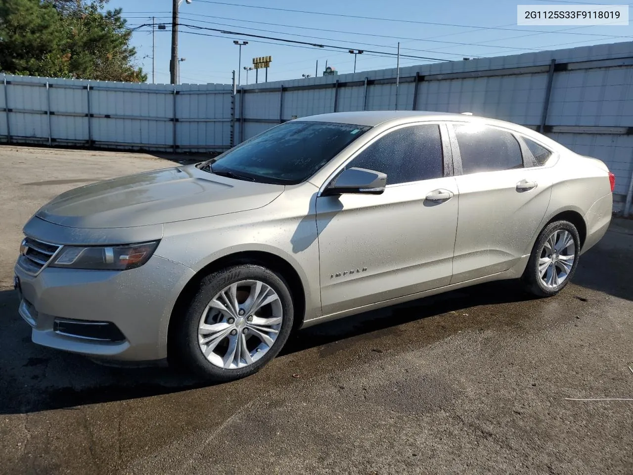 2015 Chevrolet Impala Lt VIN: 2G1125S33F9118019 Lot: 75529994