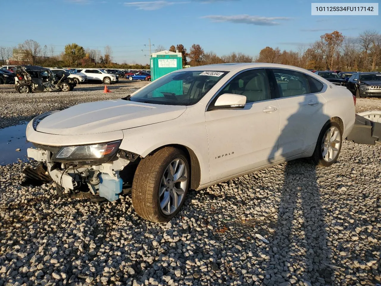 2015 Chevrolet Impala Lt VIN: 1G1125S34FU117142 Lot: 79428204