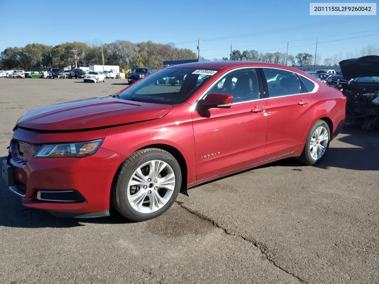 2015 Chevrolet Impala Lt VIN: 2G1115SL2F9260042 Lot: 80199404