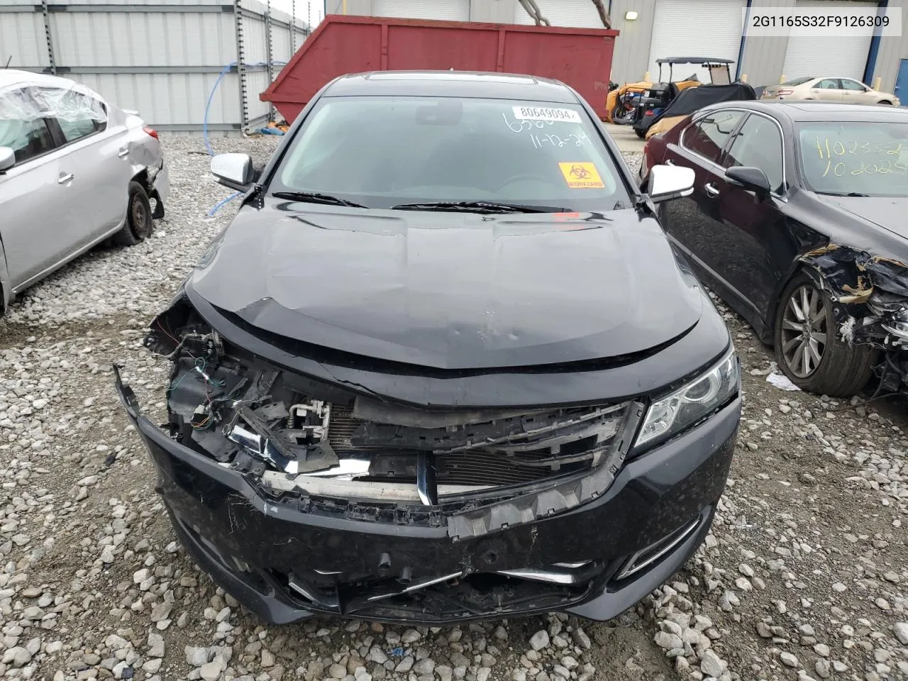 2015 Chevrolet Impala Ltz VIN: 2G1165S32F9126309 Lot: 80649094