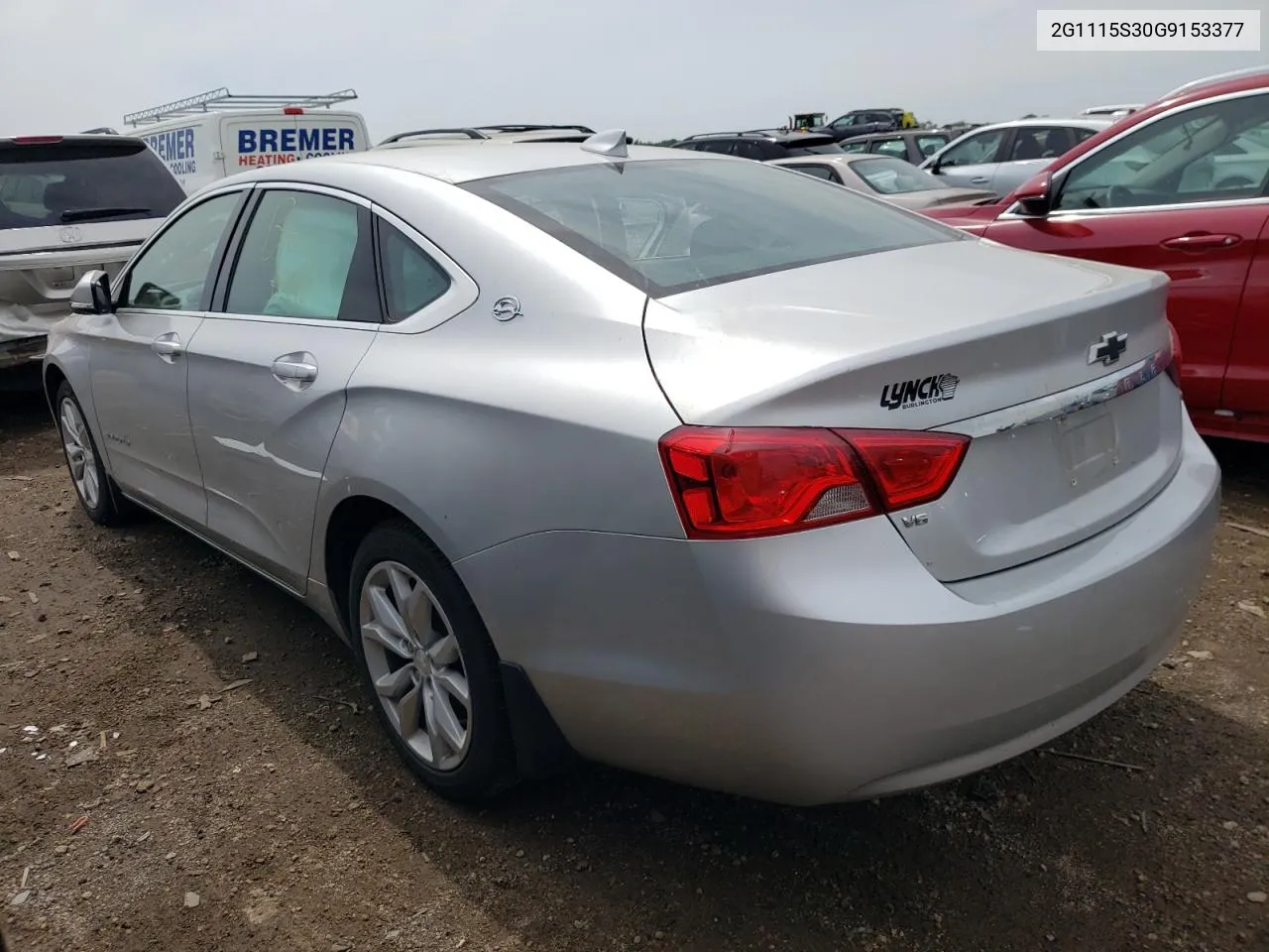 2016 Chevrolet Impala Lt VIN: 2G1115S30G9153377 Lot: 57441144