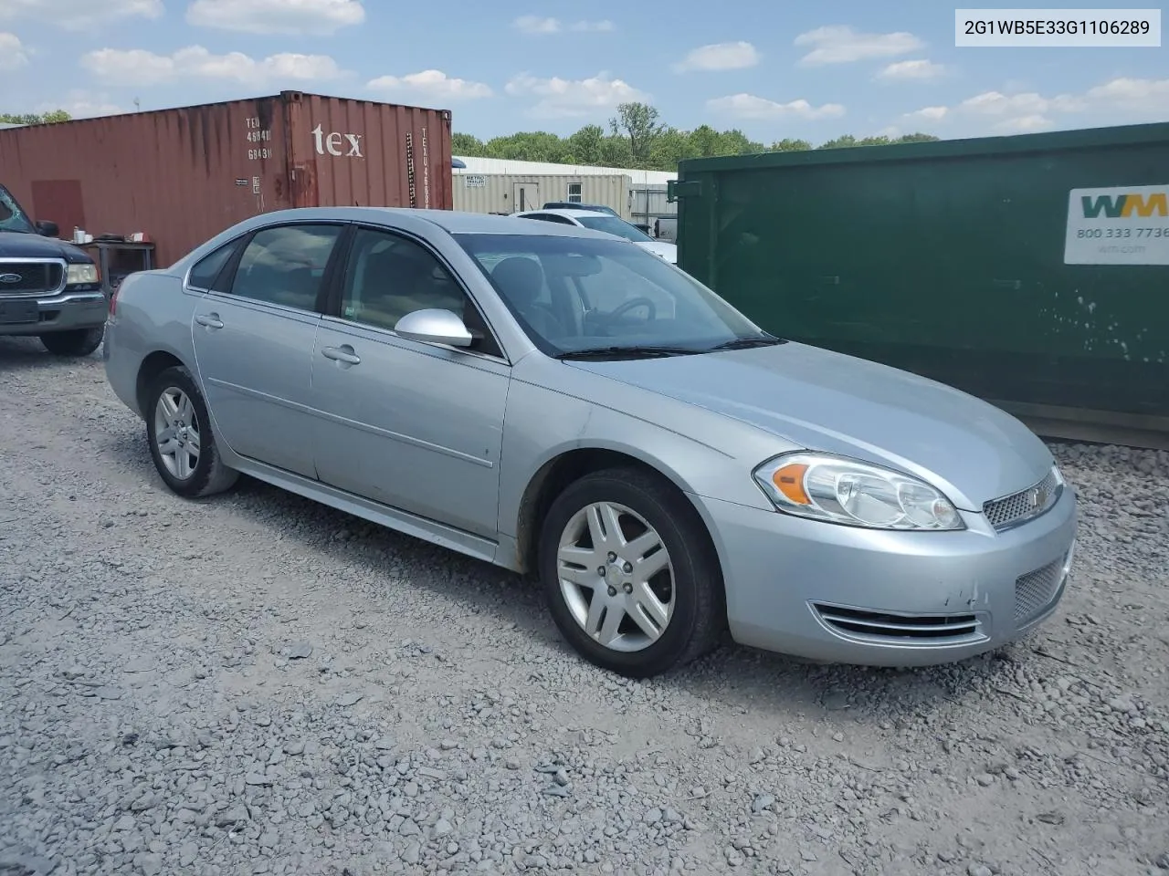 2016 Chevrolet Impala Limited Lt VIN: 2G1WB5E33G1106289 Lot: 58967094