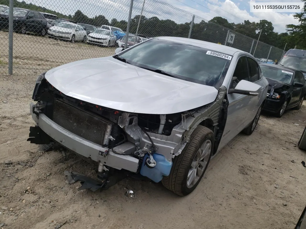 1G1115S35GU155726 2016 Chevrolet Impala Lt