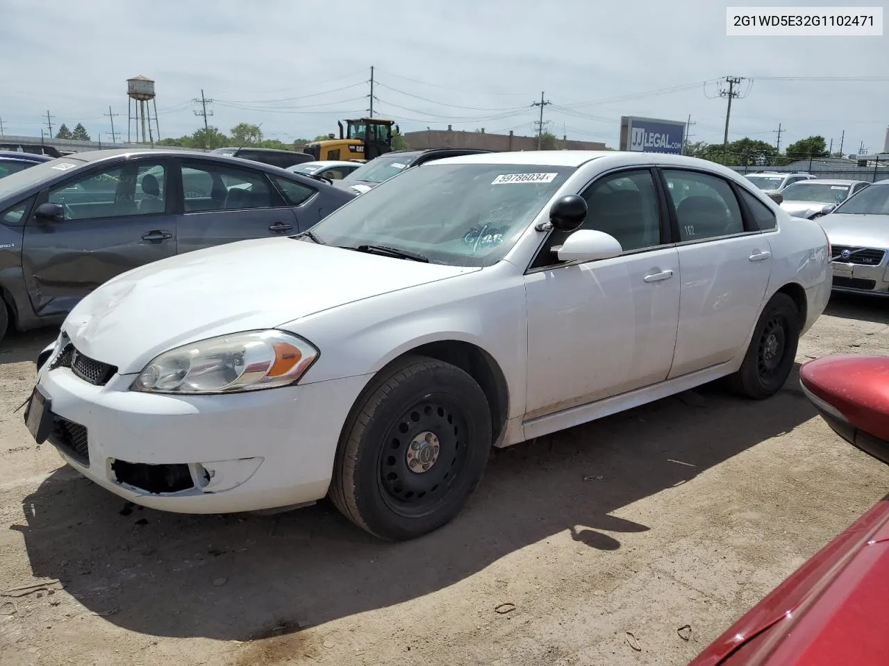 2016 Chevrolet Impala Limited Police VIN: 2G1WD5E32G1102471 Lot: 59786034