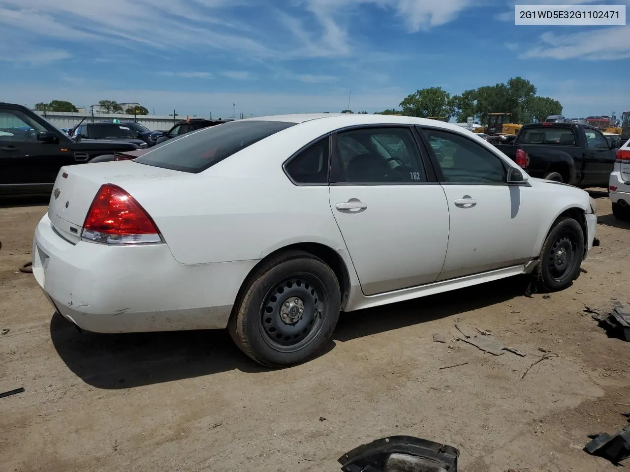 2016 Chevrolet Impala Limited Police VIN: 2G1WD5E32G1102471 Lot: 59786034