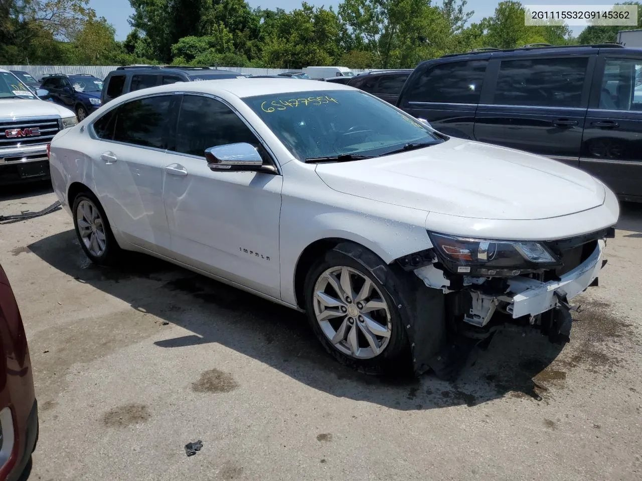 2016 Chevrolet Impala Lt VIN: 2G1115S32G9145362 Lot: 65477554