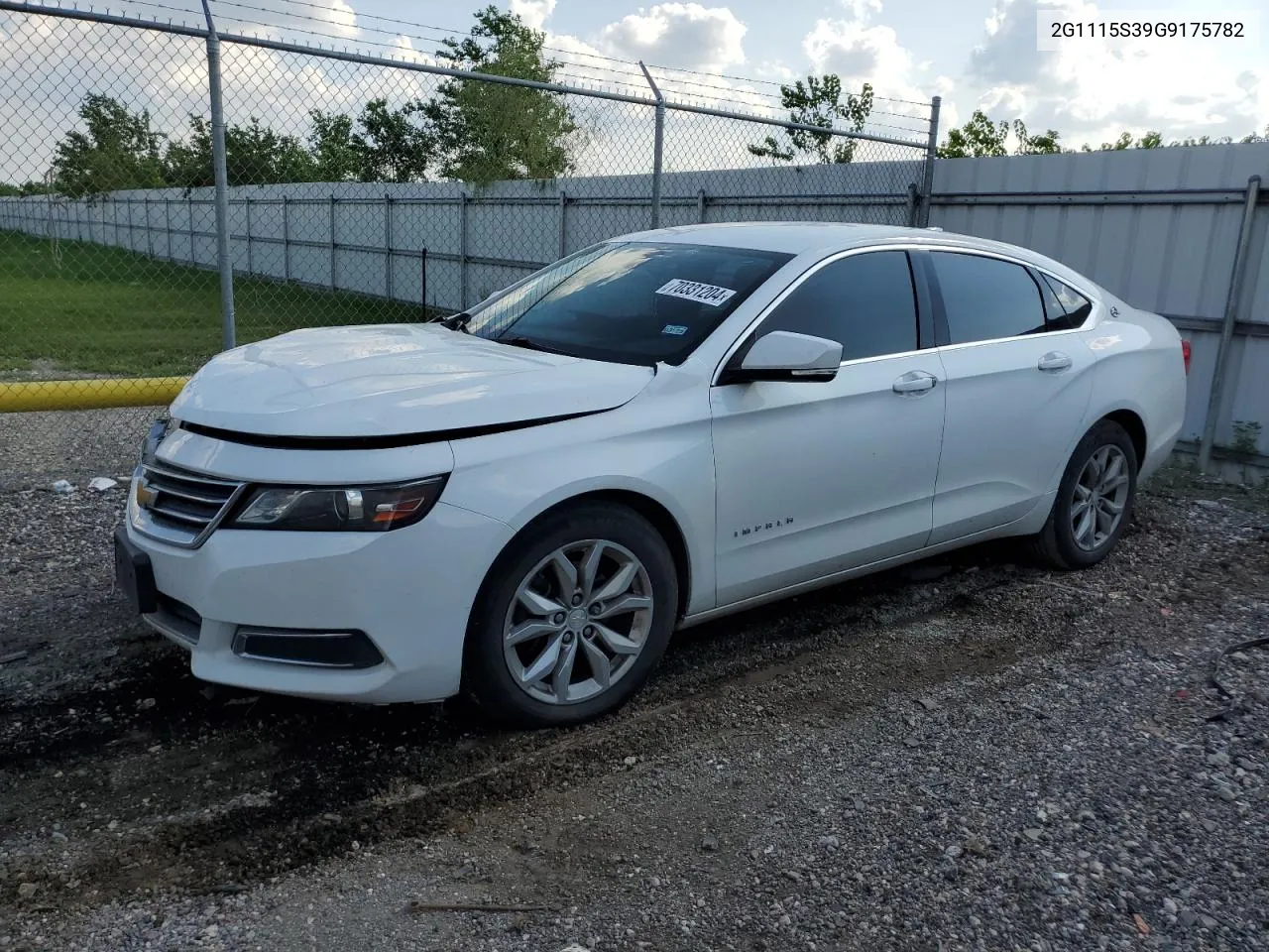 2016 Chevrolet Impala Lt VIN: 2G1115S39G9175782 Lot: 70331204