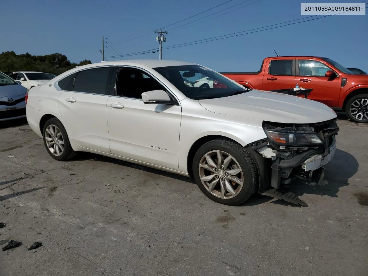 2016 Chevrolet Impala Lt VIN: 2G1105SA0G9184811 Lot: 70399534