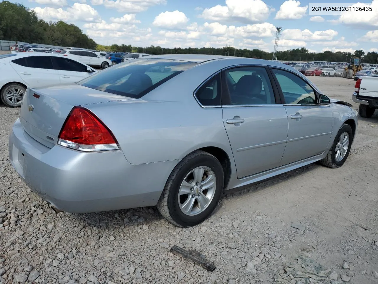 2016 Chevrolet Impala Limited Ls VIN: 2G1WA5E32G1136435 Lot: 71221734