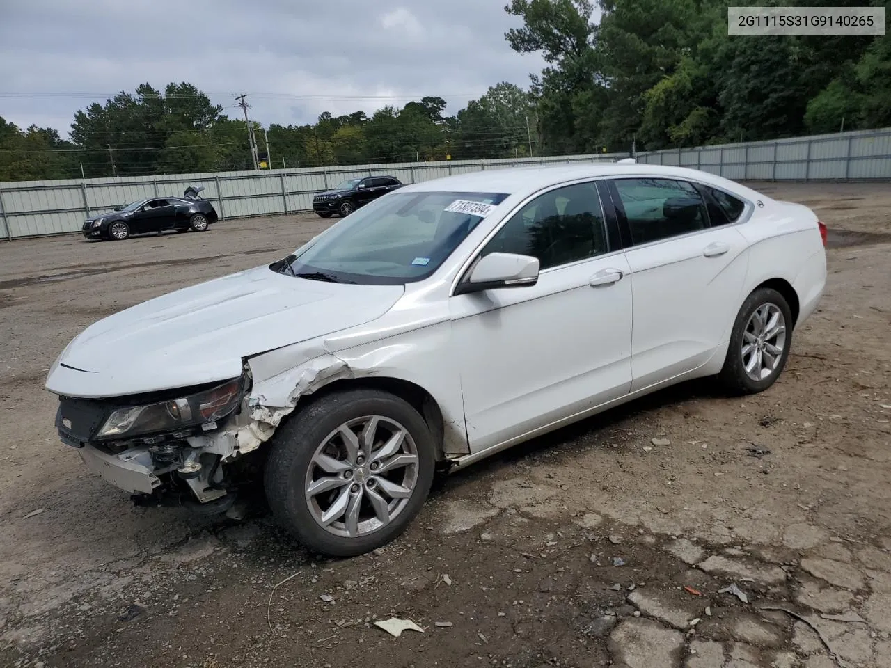 2016 Chevrolet Impala Lt VIN: 2G1115S31G9140265 Lot: 71307394