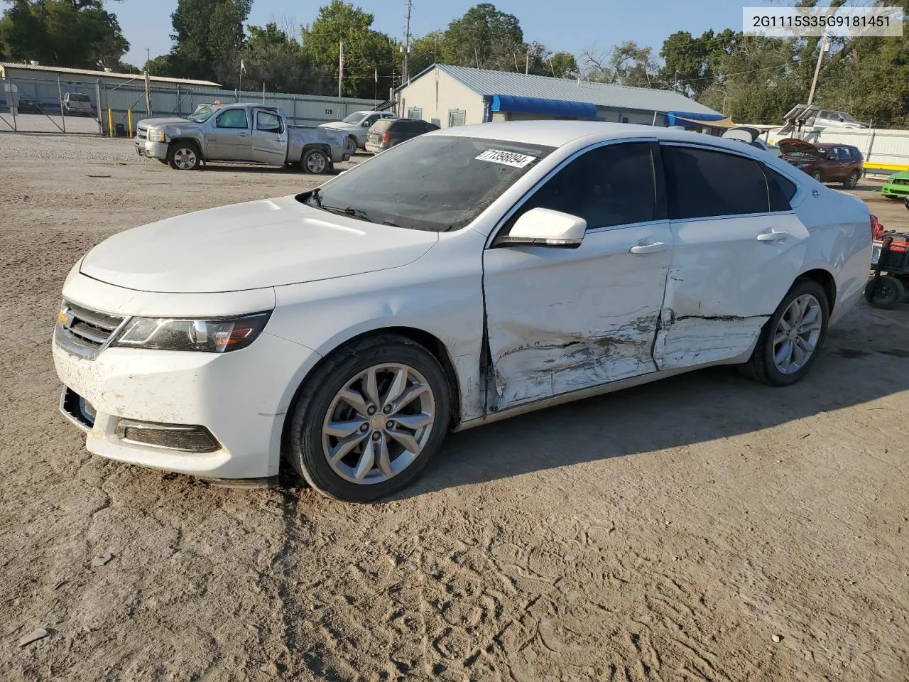 2016 Chevrolet Impala Lt VIN: 2G1115S35G9181451 Lot: 71398094