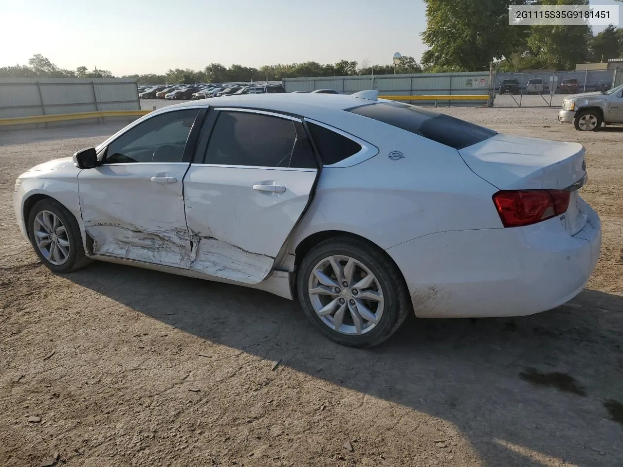 2G1115S35G9181451 2016 Chevrolet Impala Lt