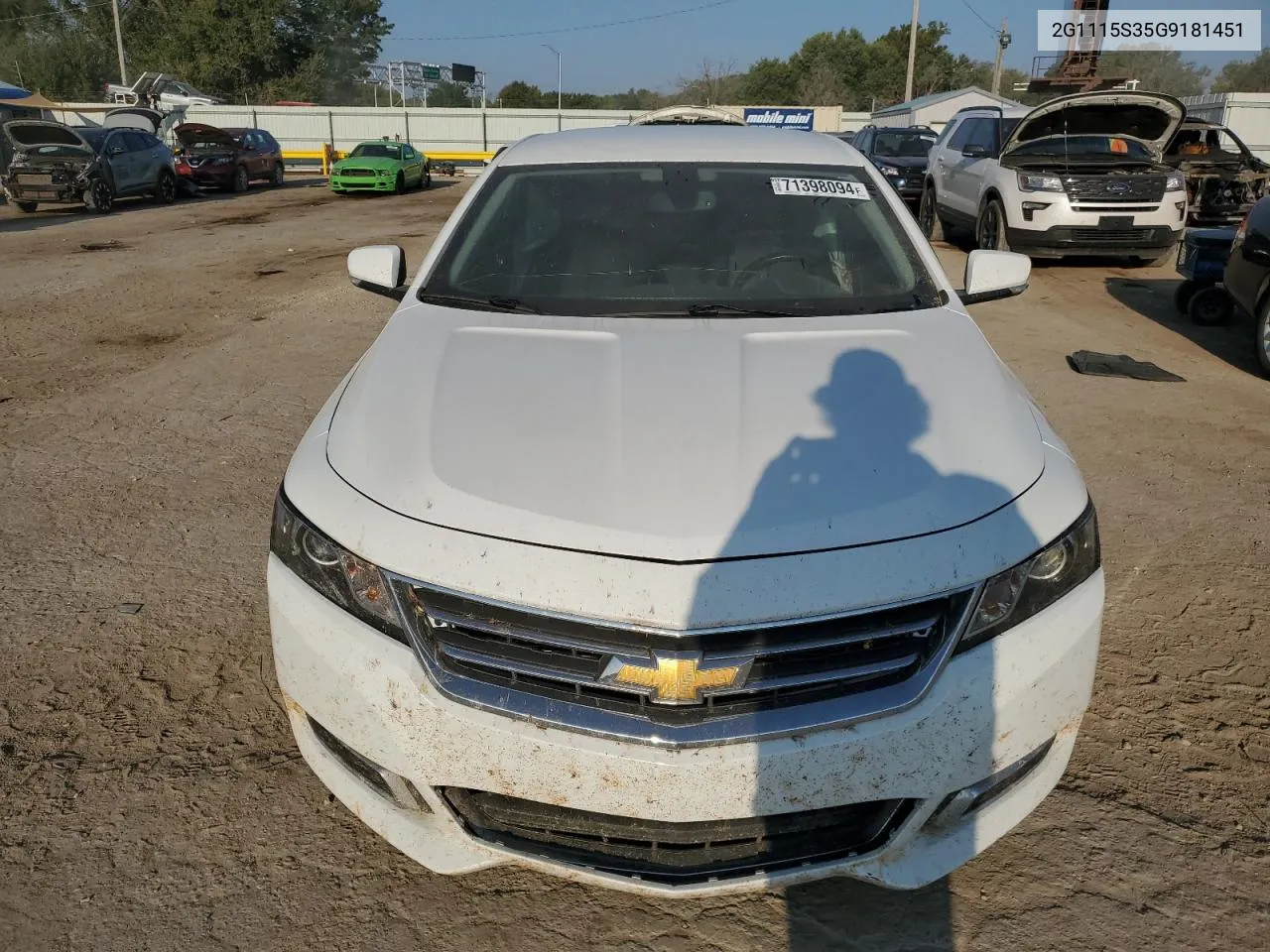 2016 Chevrolet Impala Lt VIN: 2G1115S35G9181451 Lot: 71398094