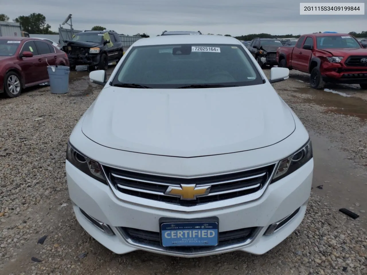 2016 Chevrolet Impala Lt VIN: 2G1115S34G9199844 Lot: 72025164