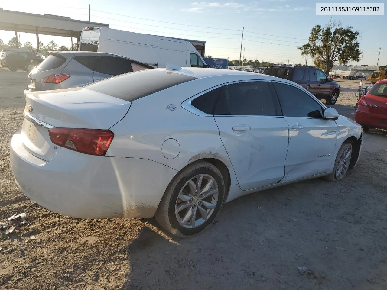 2016 Chevrolet Impala Lt VIN: 2G1115S31G9115382 Lot: 72374694