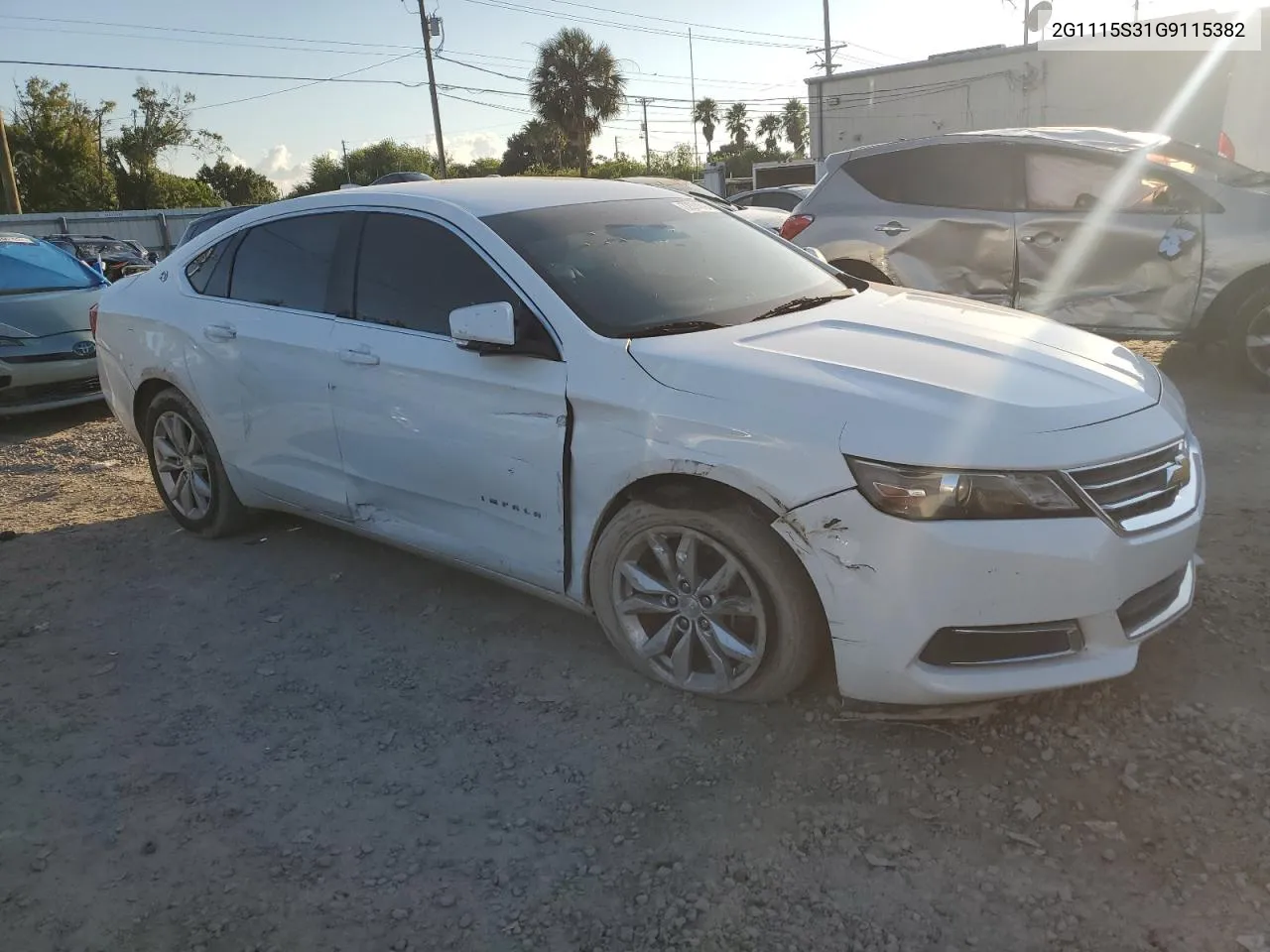 2016 Chevrolet Impala Lt VIN: 2G1115S31G9115382 Lot: 72374694