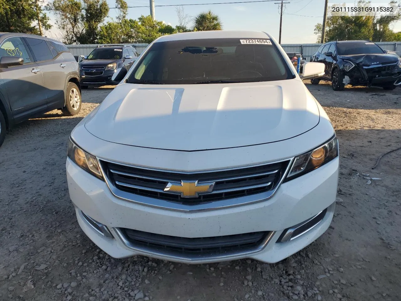 2016 Chevrolet Impala Lt VIN: 2G1115S31G9115382 Lot: 72374694