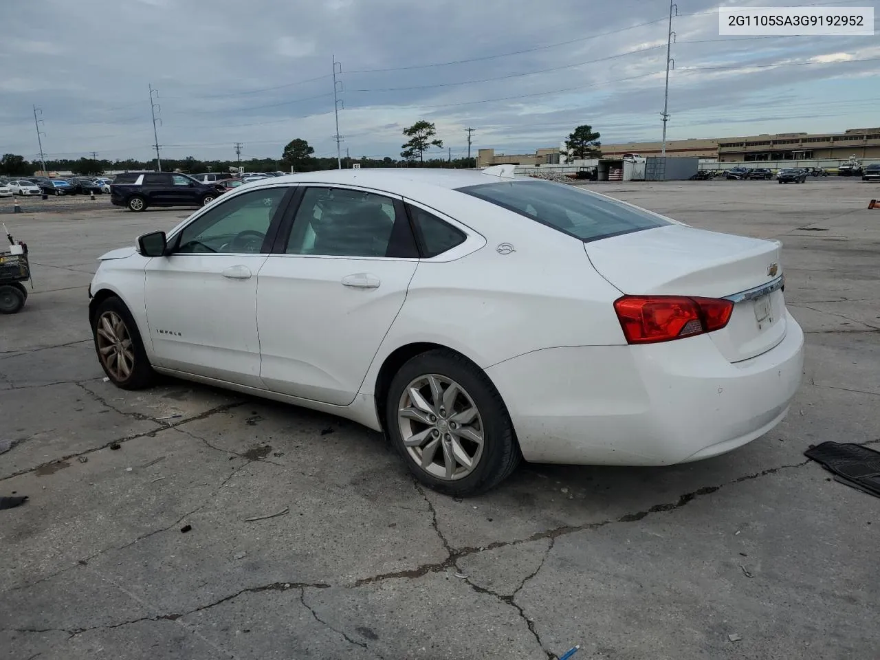 2016 Chevrolet Impala Lt VIN: 2G1105SA3G9192952 Lot: 74179284