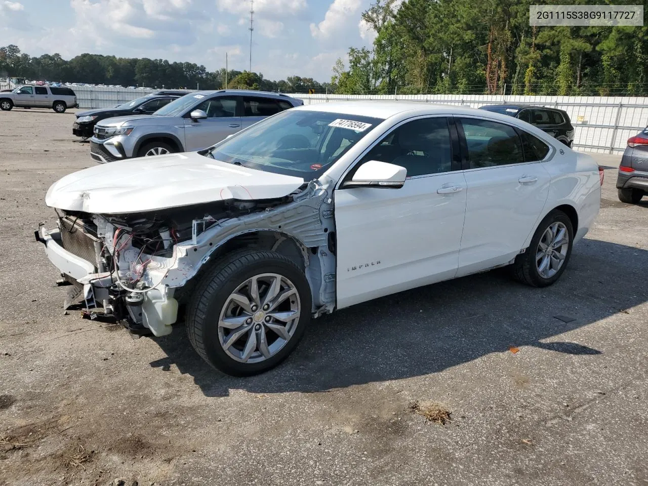 2G1115S38G9117727 2016 Chevrolet Impala Lt