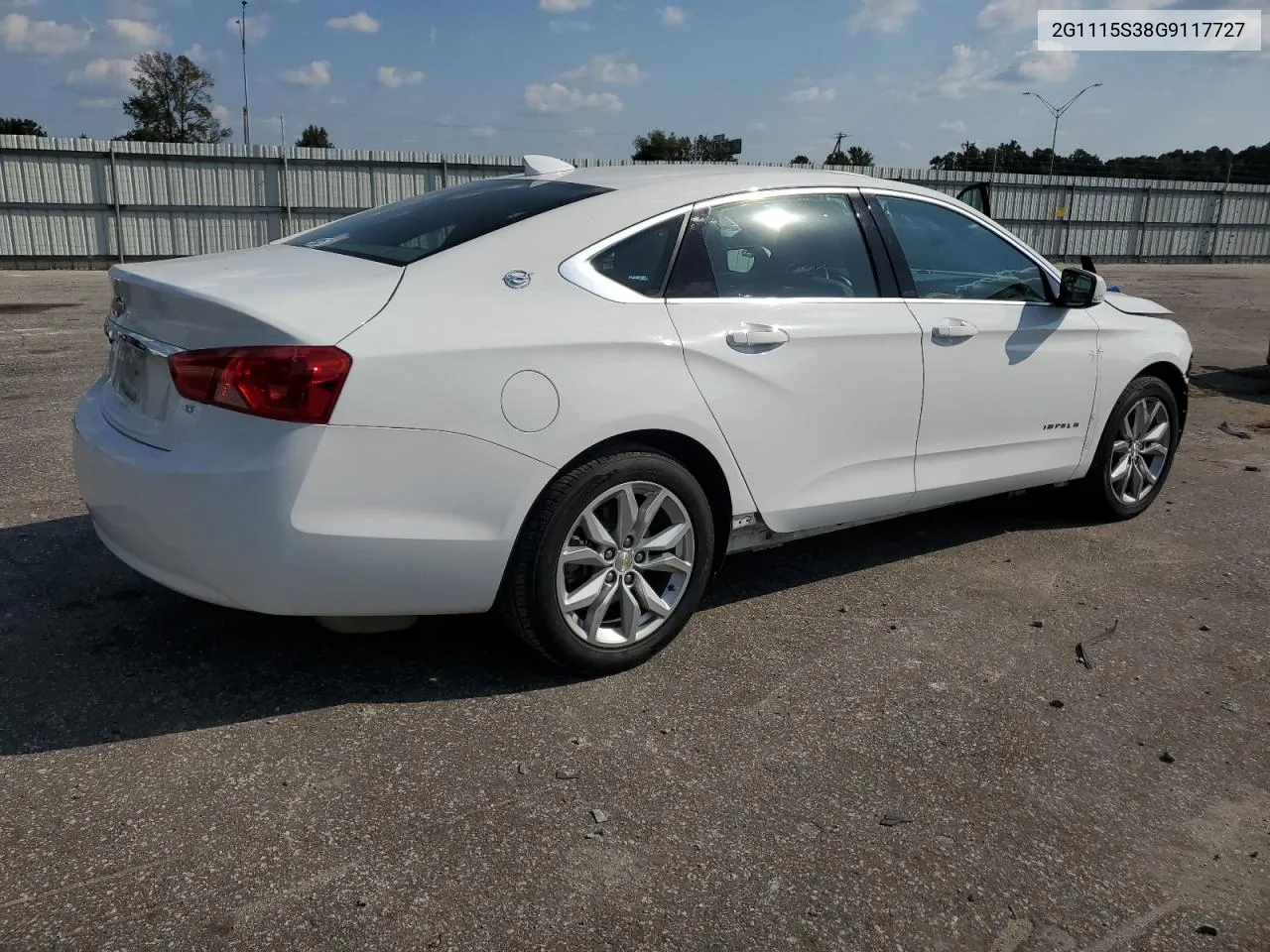 2016 Chevrolet Impala Lt VIN: 2G1115S38G9117727 Lot: 74776594