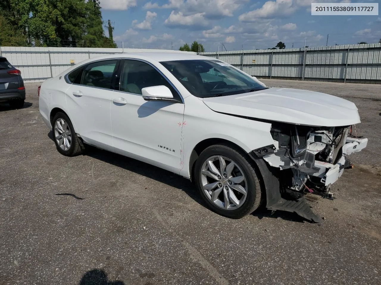 2G1115S38G9117727 2016 Chevrolet Impala Lt