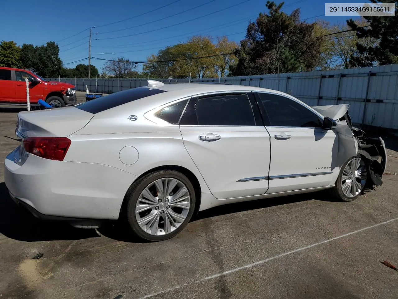 2016 Chevrolet Impala Ltz VIN: 2G1145S34G9155611 Lot: 75120334