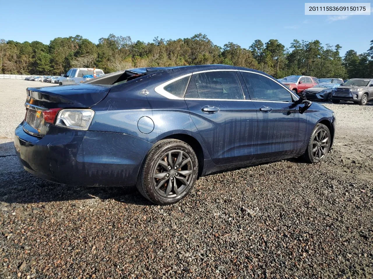 2G1115S36G9150175 2016 Chevrolet Impala Lt