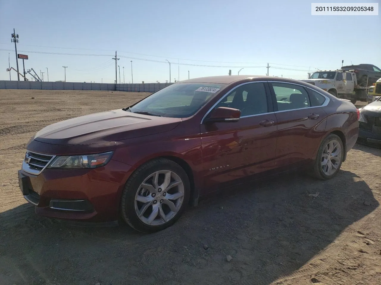 2016 Chevrolet Impala Lt VIN: 2G1115S32G9205348 Lot: 76133824