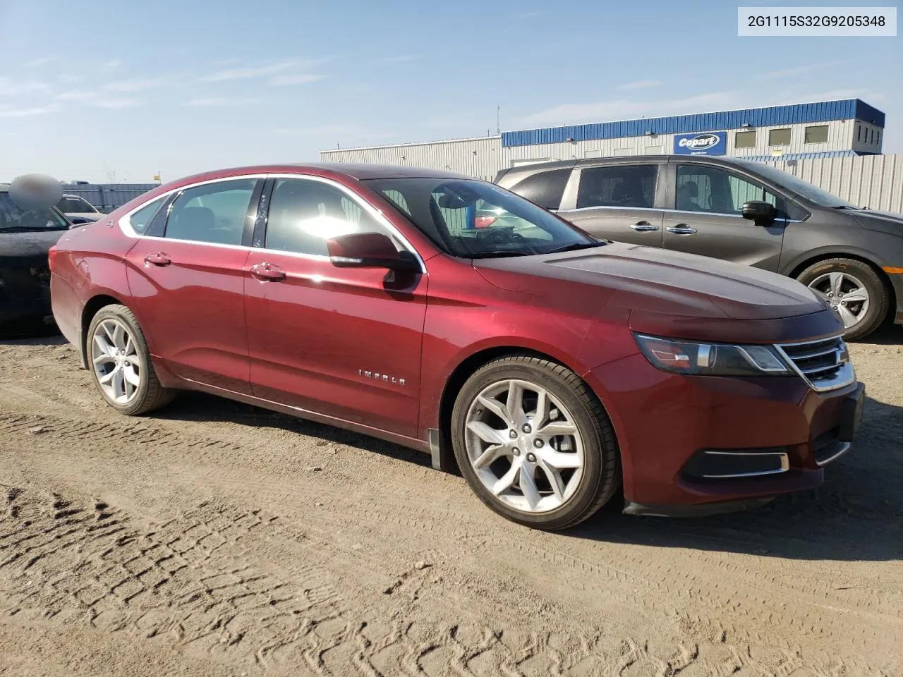 2016 Chevrolet Impala Lt VIN: 2G1115S32G9205348 Lot: 76133824