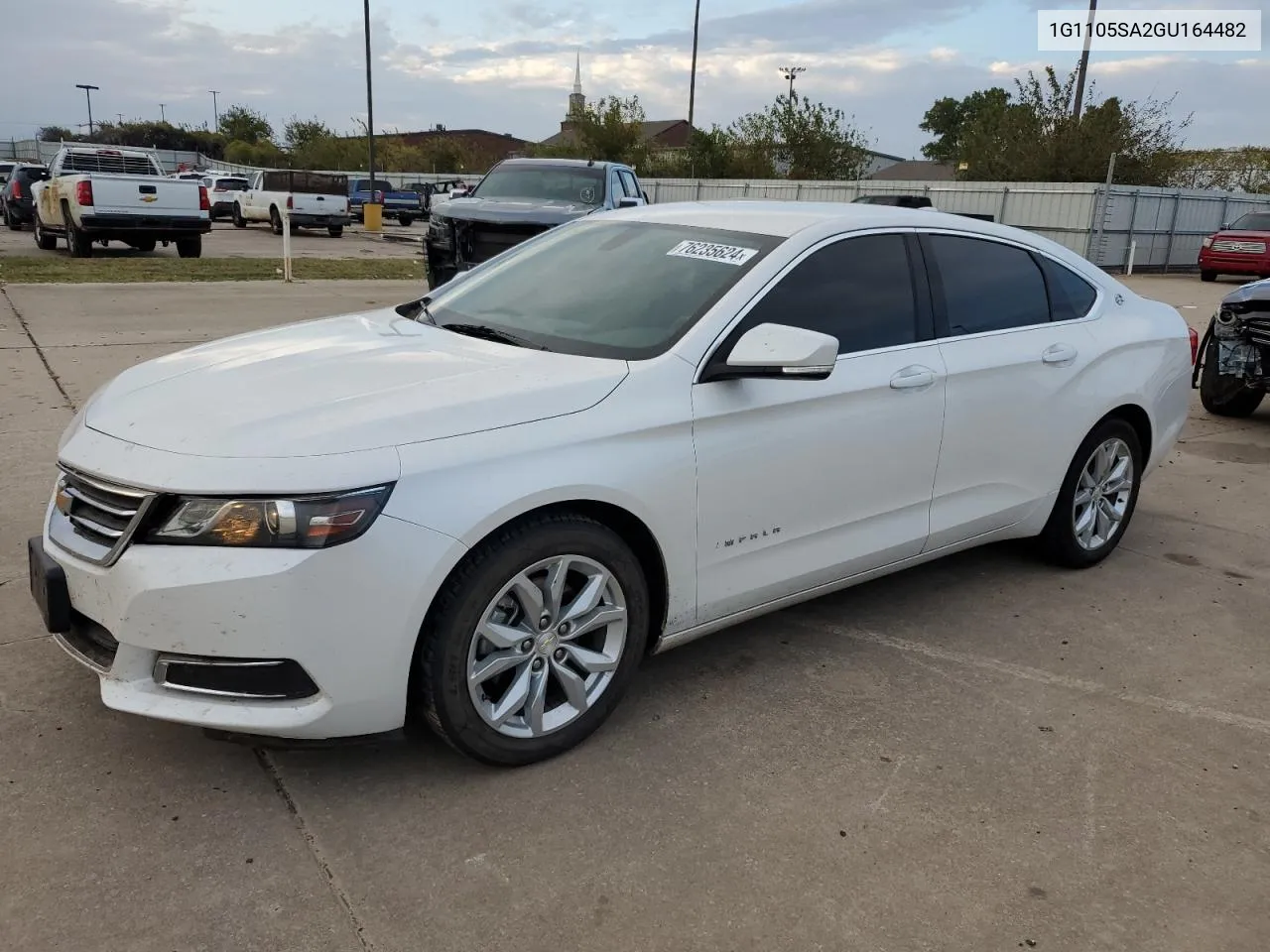 2016 Chevrolet Impala Lt VIN: 1G1105SA2GU164482 Lot: 76235624