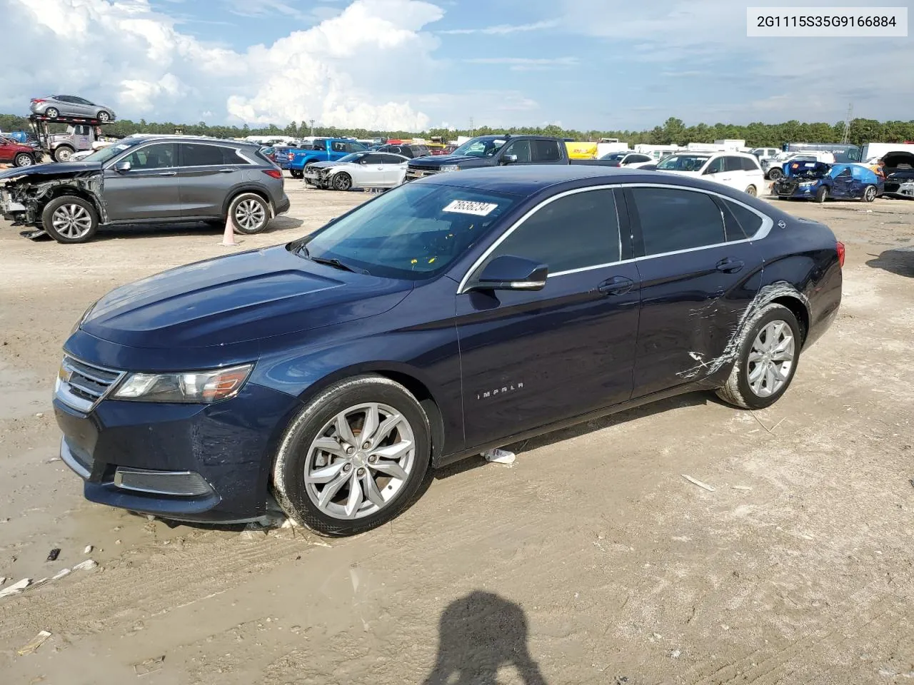 2016 Chevrolet Impala Lt VIN: 2G1115S35G9166884 Lot: 78636234