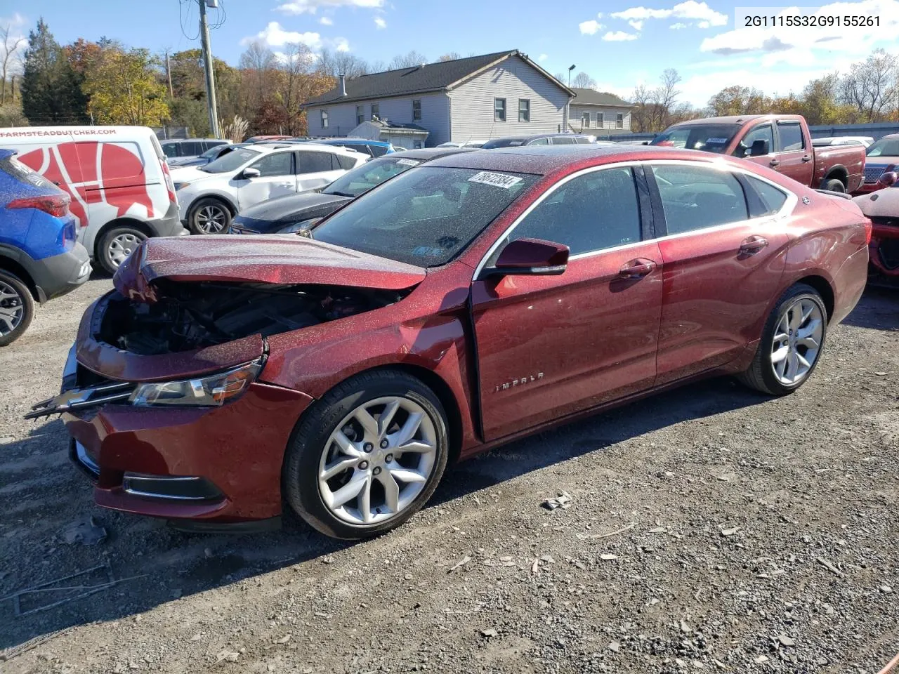 2016 Chevrolet Impala Lt VIN: 2G1115S32G9155261 Lot: 78672384